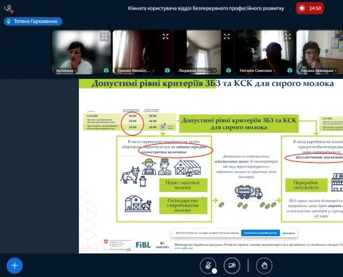 SSUFSCP’ specialist and authorized veterinarians were trained online on the peculiarities of state control measures at food production and/or processing establishments
