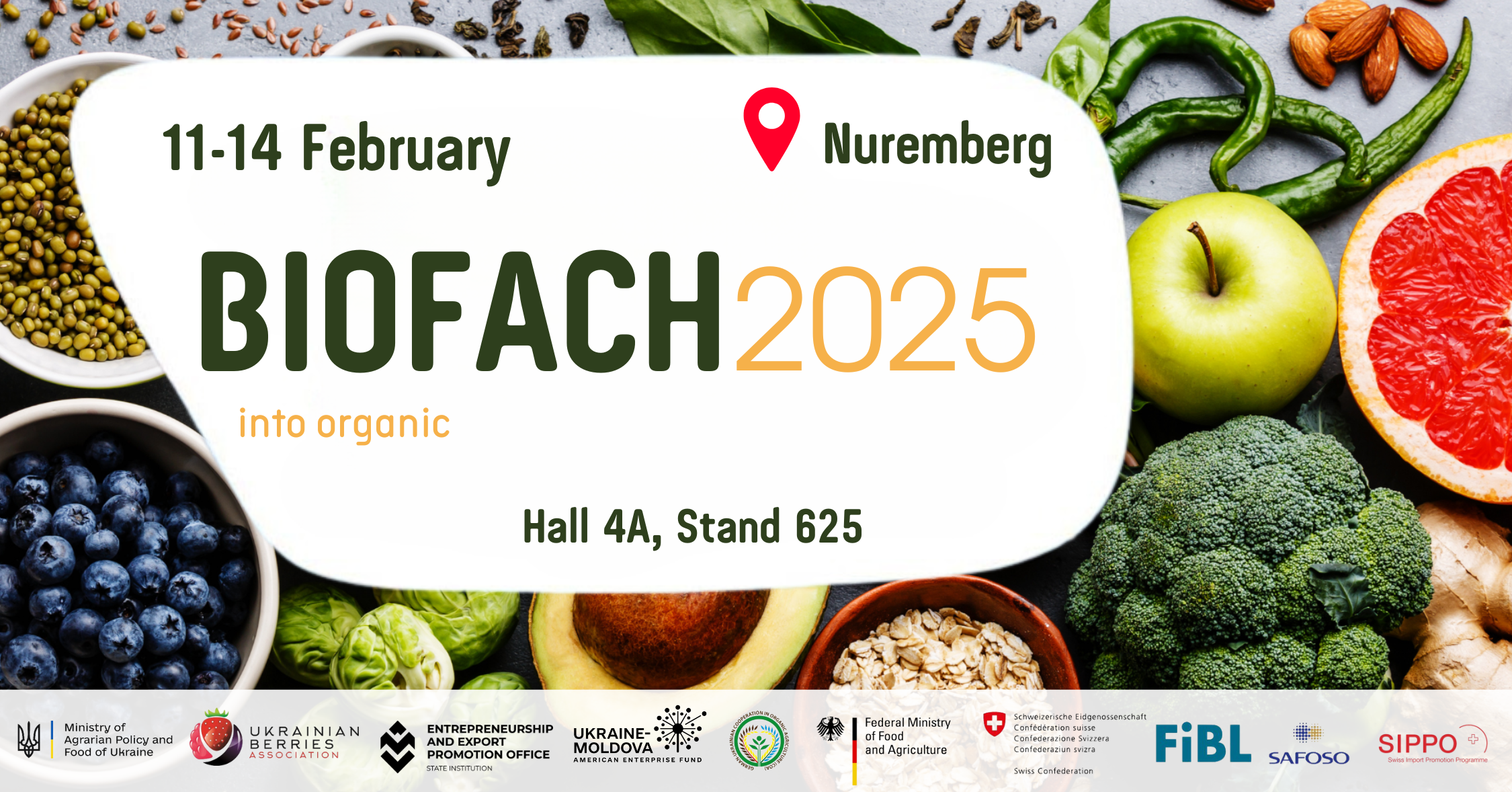 Ukrainian organic sector exporters invited to exhibit at the BIOFACH 2025